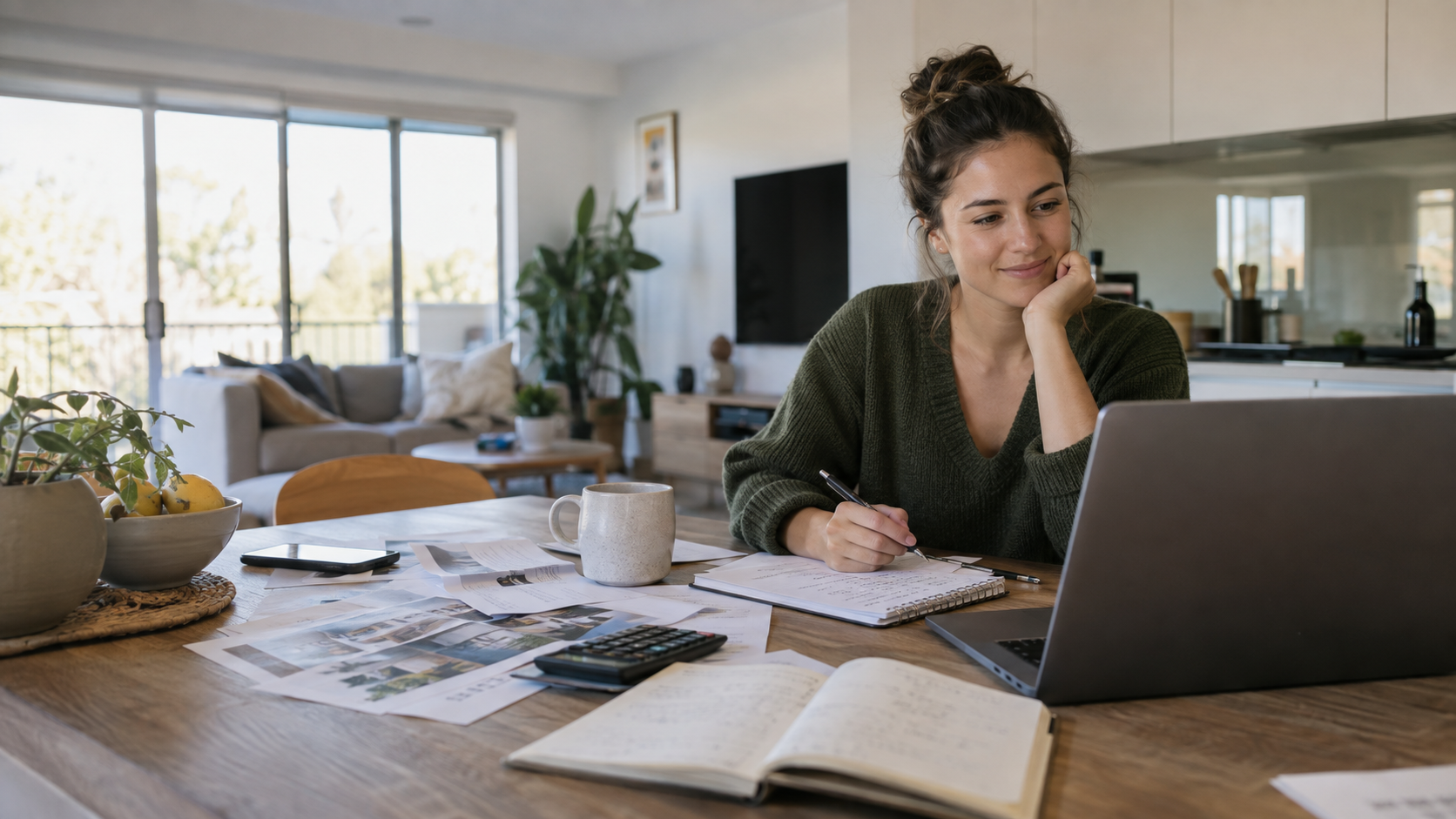 Woman on a webinar